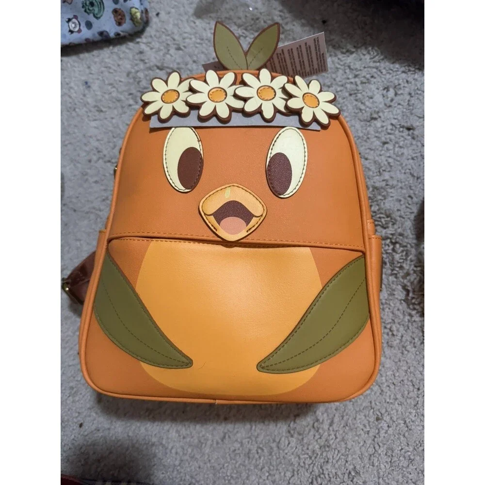Loungefly Disney Parks Orange Bird Epcot Flower & Garden Festival Mini Backpack